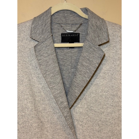 Bernardo Women's Grey Coatigan Medium Longline Minimalist Soft Neutral Trendy - Picture 5 of 8